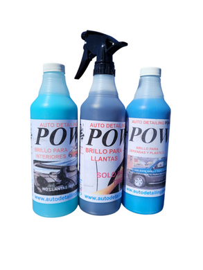 PAQUETE DE BRILLO PARA INTERIOR , EXTERIOR Y LLANTAS 16 Oz GLOSS PACKAGE INTERIOR , EXTERIOR AND TYRE