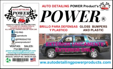 BRILLO PARA DEFENSAS Y PLASTICO (EXTERIORES) - PARACHOQUES Y MOLDURAS DE PLÁSTICO BRILLANTE