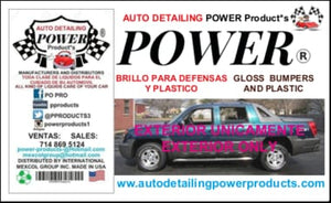 BRILLO PARA DEFENSAS Y PLASTICO (EXTERIORES) - PARACHOQUES Y MOLDURAS DE PLÁSTICO BRILLANTE